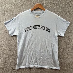Virginity Rocks Arc Logo T-Shirt Size Medium Blue Short Sleeve Danny Duncan